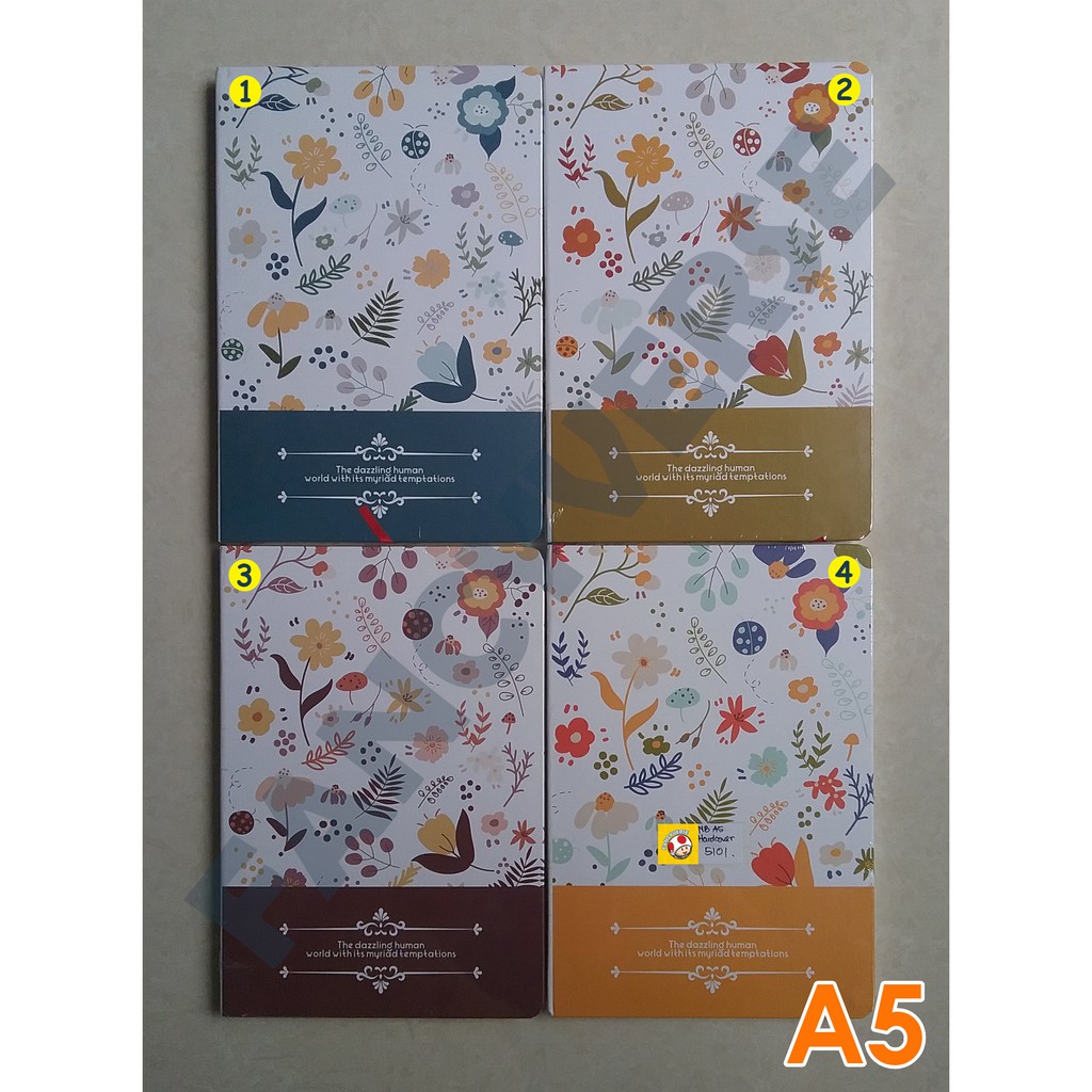 

Notebook Hardcover A5 Flower 5101 / Agenda Diary Notes Buku Catatan