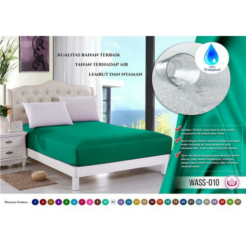 SPREI WATERPROOF 200X200X25 SPREI ANTI AIR ANTI OMPOL