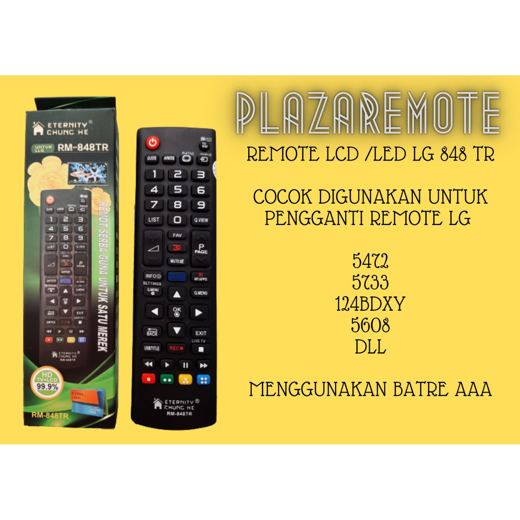 REMOTE LG TV MULTI TABUNG LCD LED 848 TR