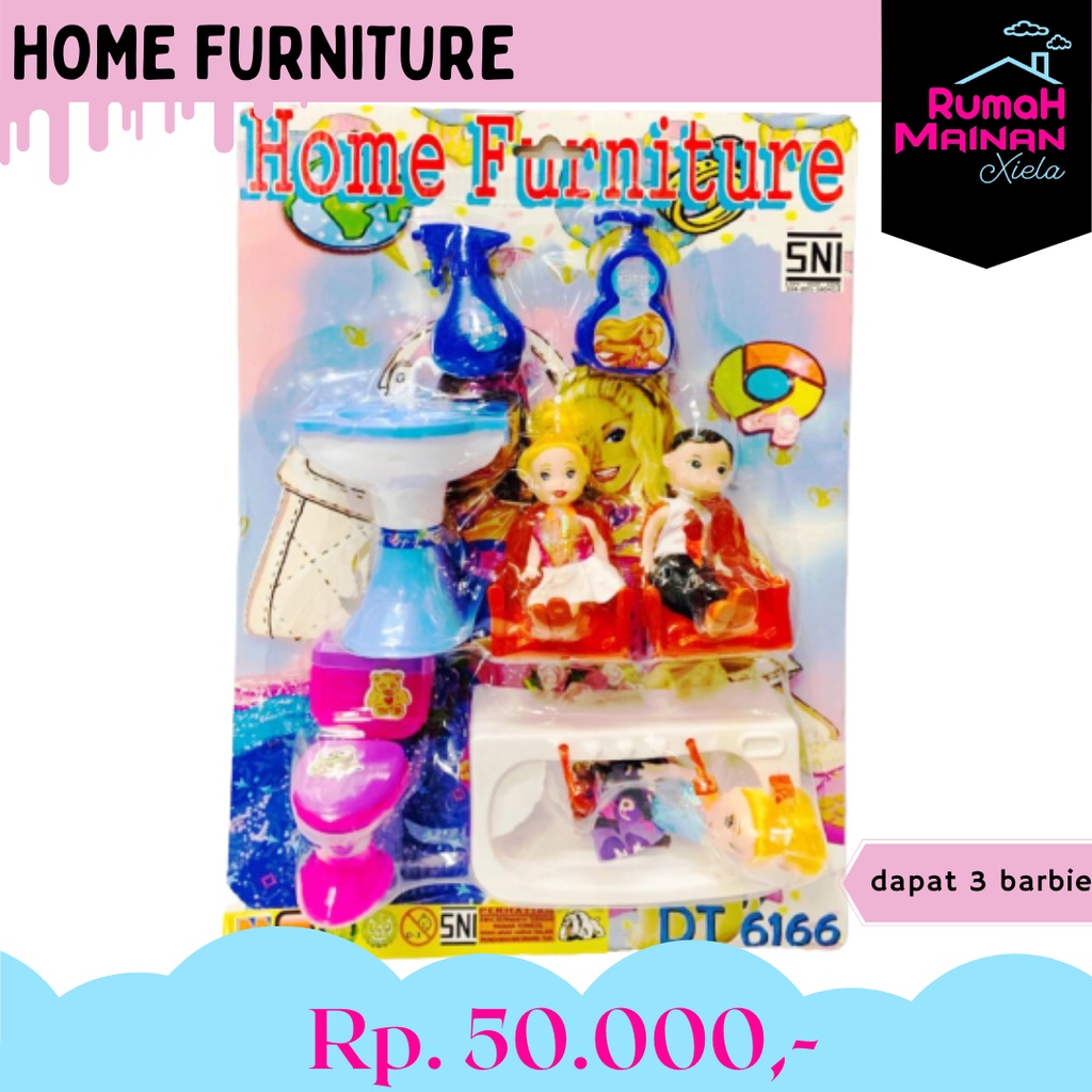 HOME FURNITURE - MAINAN BONEKA BARBIE RUMAH TANGGA ANAK PEREMPUAN