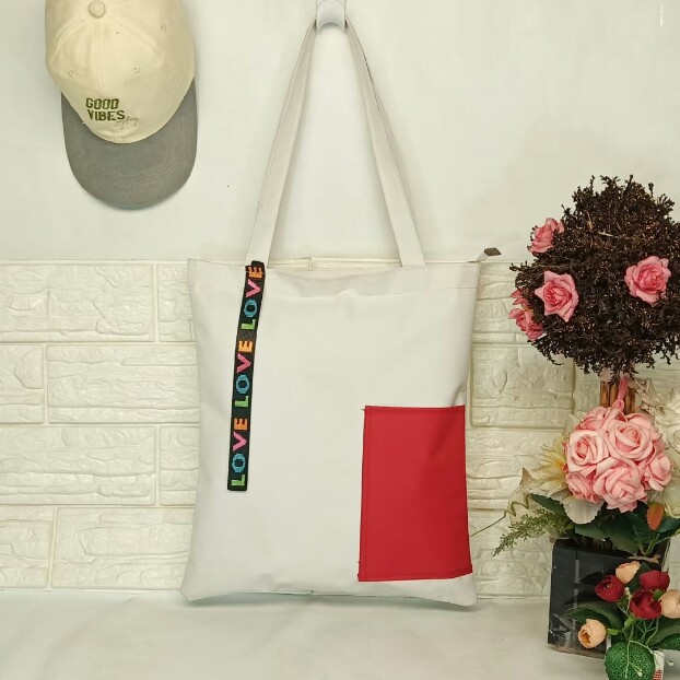 TOTE BAG WANITA RESLETING/TOTEBAG WANITA BAHAN KANVAS BISA CUSTOM SABLON UNTUK SEMINAR,PROMOSI,ULTAH