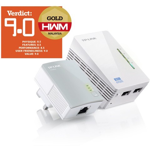 Tp-Link Tl-Wpa4220Kit Av600 Powerline Wi-Fi Kit Tl-Wpa4220 Kit Terlaris