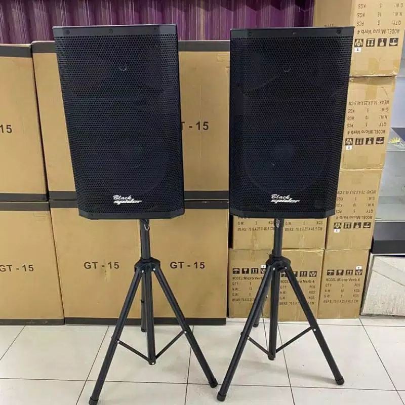 Speaker Aktif pasif 15 inch black spider ORIGINAL PRODUCT