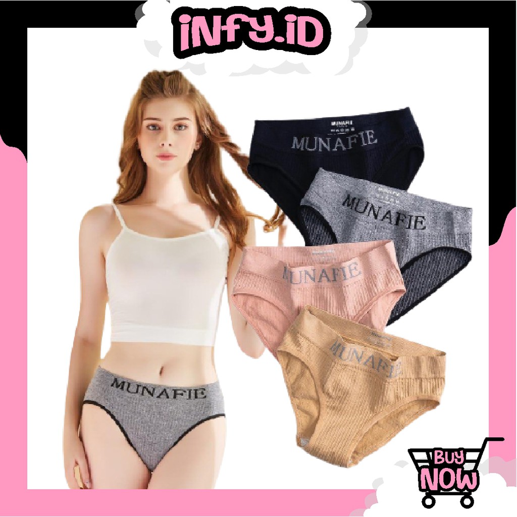 INFY - Munafie Celana Dalam Wanita Slim Body CD Pant Underwear Fashion B032 COD Import Murah