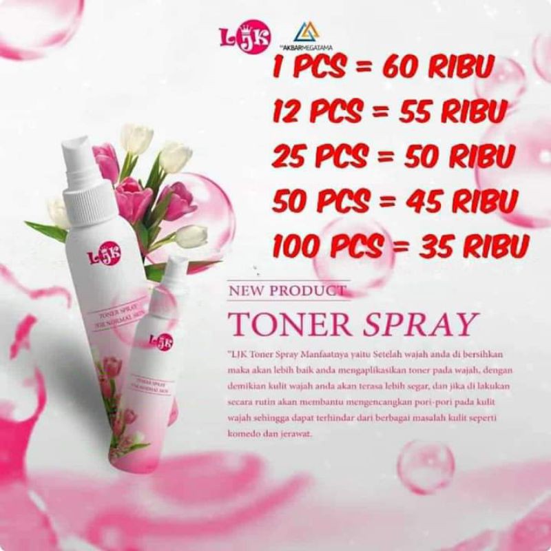 TONER SPRAY LJK SKINCARE / BPOM /ORIGINAL