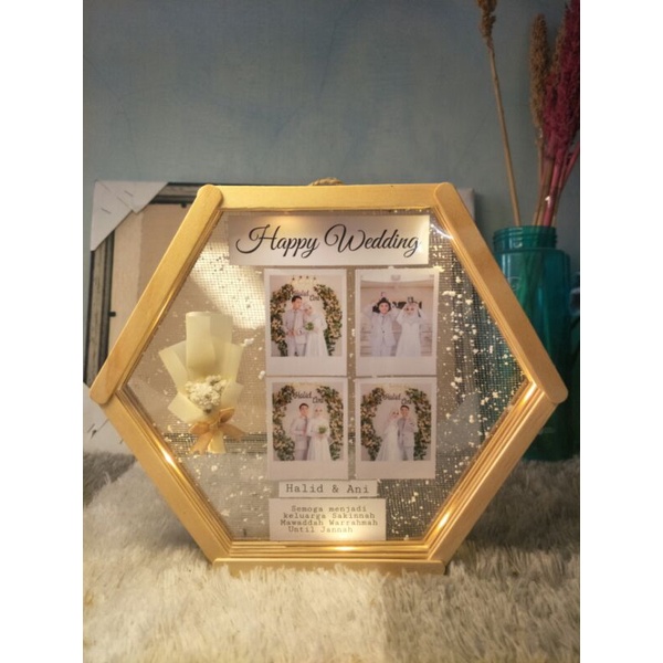 SPECIAL BOX HAMPERS WHITE HEXAGONAL PLUS LAMP SET  || Kado unik | Kado murah | Kado™