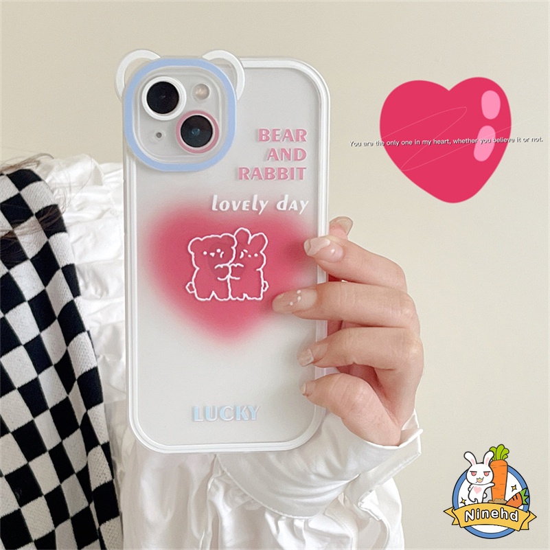 Soft Case Silikon TPU Transparan Motif Hati Pink Untuk IPhone 13 12 11 Pro Max X Xr Xs Max SE 2020 8 7 6 6s Plus