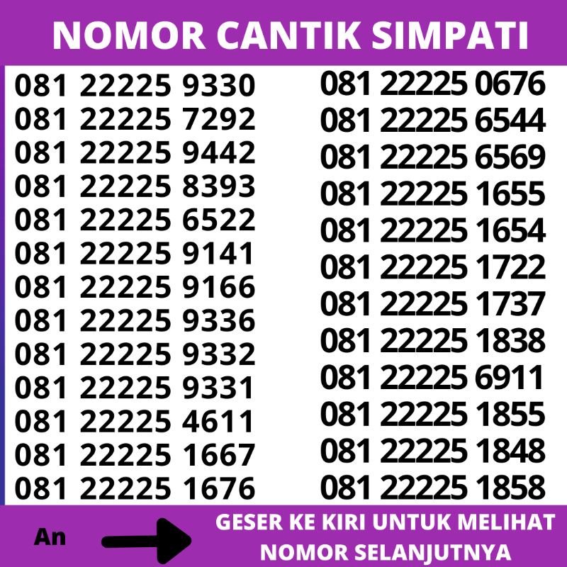 Nomor Cantik Simpati 4G Lte Murah