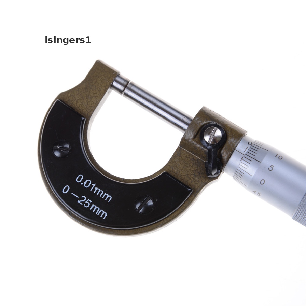 (lsingers1) Alat Pengukur Mikrometer 0-25mm 0.01mm Bahan Metal Untuk Mekanik