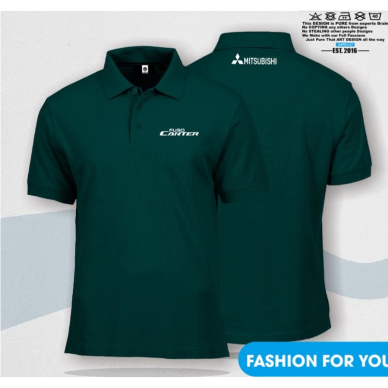 KAOS MITSUBISHI KAOS POLO FUSO CANTER KAOS SHIRT MITSUBISHI SERAGAM FUSO CANTER FULL BORSIR.