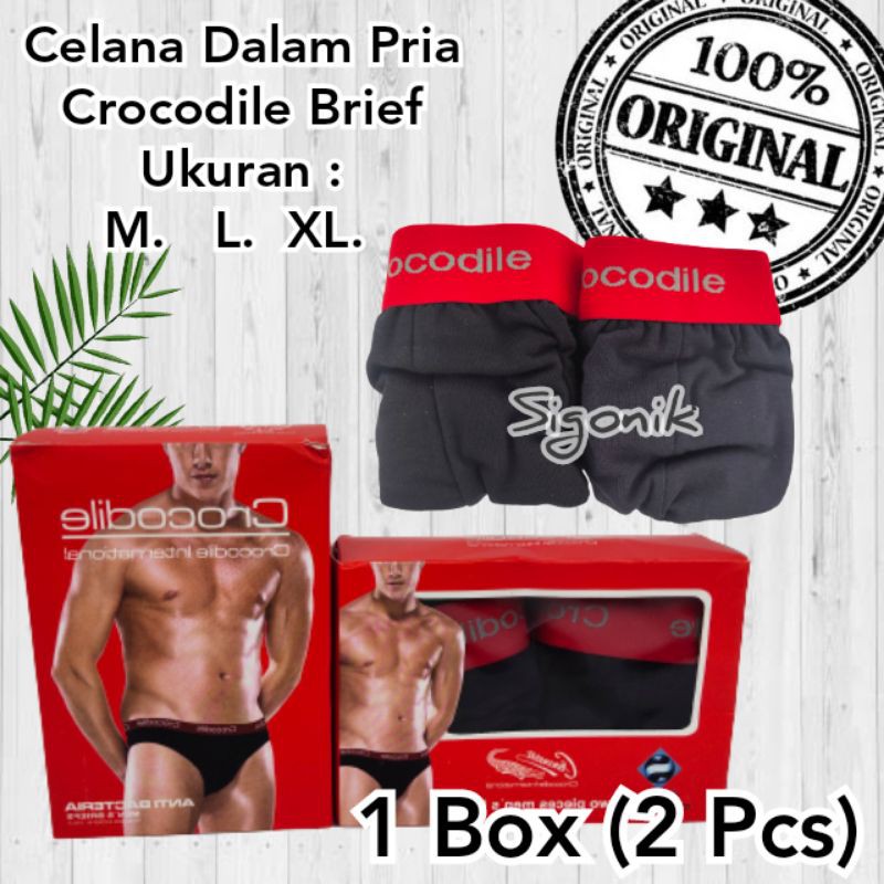 CD Celana Dalam Pria Dewasa Cowok Remaja Crocodile 522-006 Brief M L XL Original