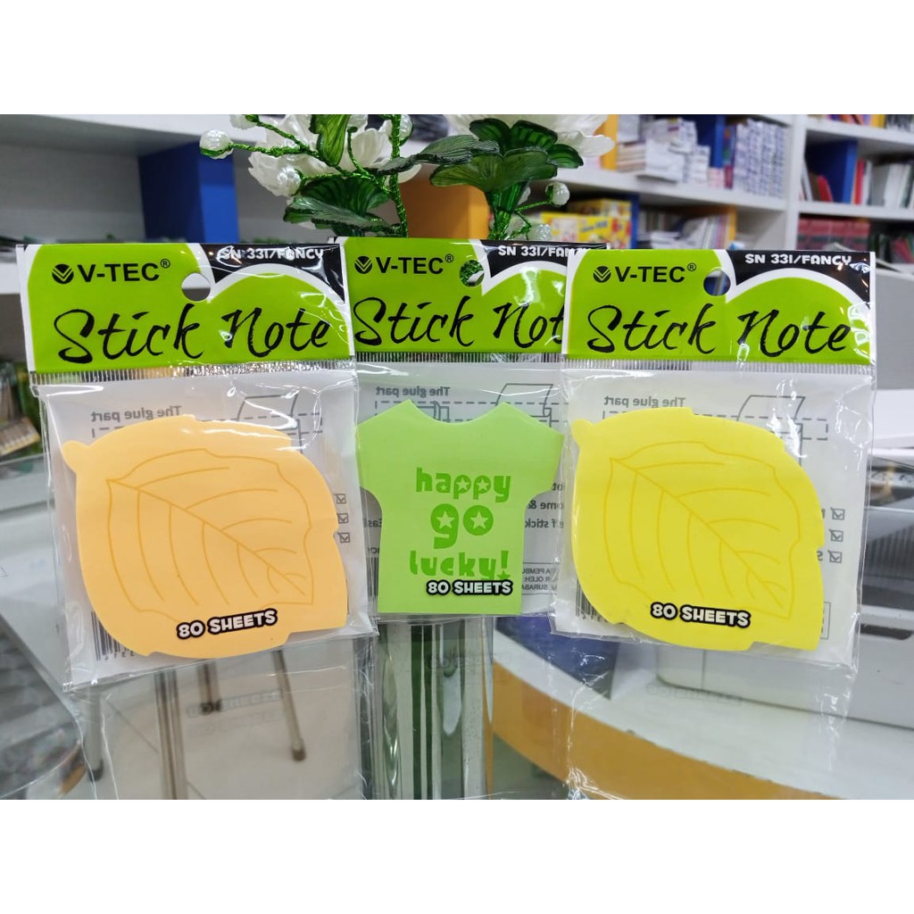 

stick / sticky note V-tec murah bentuk lucu