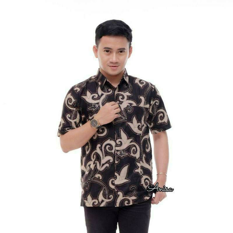 Kemeja Batik Pria Lengan Panjang M L XL XXL Baju Batik Pria Modern Batik Kerja Pria Batik Kantor Pria Seragam Batik