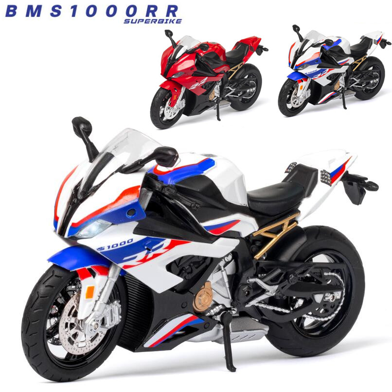 1:12 BMW S1000RR Sepeda Motor Dan Model Kendaraan Diecast Model Sepeda Motor Koleksi Mainan Sepeda Motor