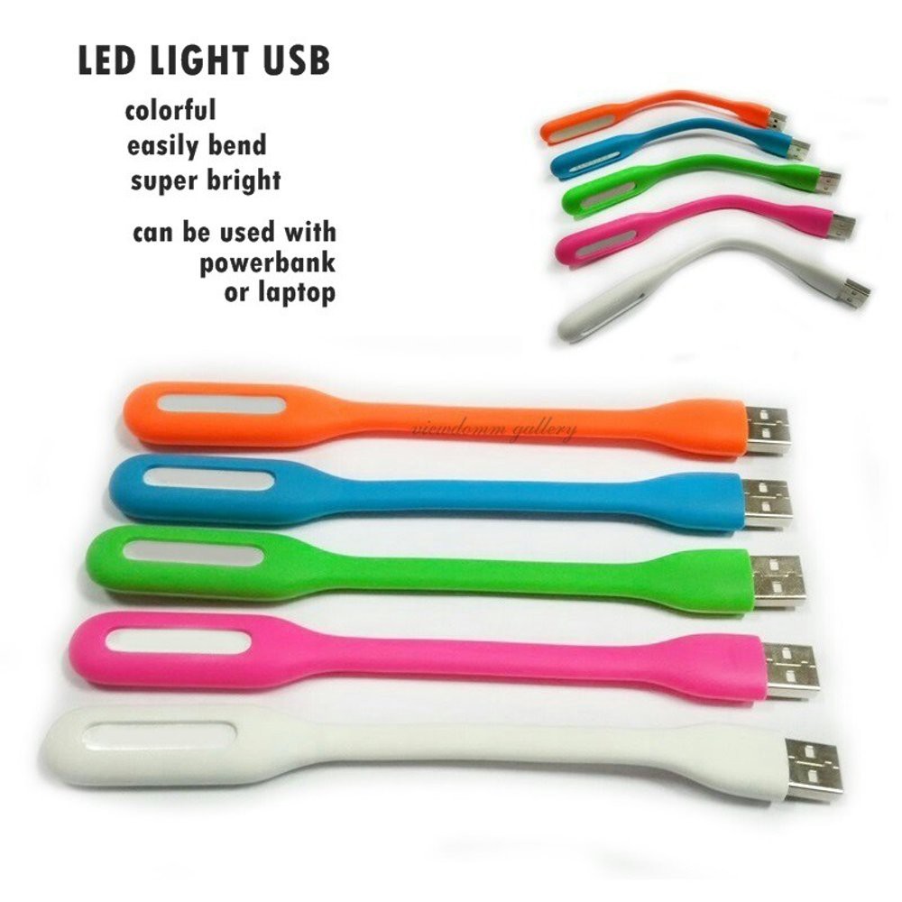 Lampu LED USB Laptop Murah Baca Model Sikat Unik Lucu Flexible Emergency Light Warna Warni Praktis