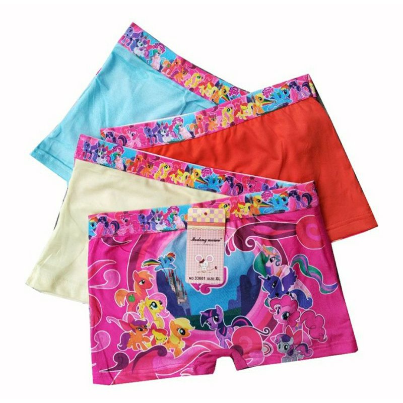 1 Lusin / 12 Pcs CD Boxer Girl Celana Boxer Anak Cewek Perempuan Import Murah