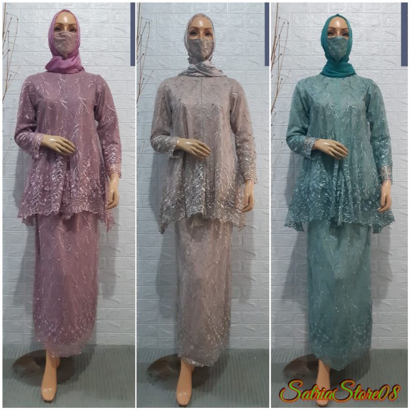 SETELAN TUNIK/ STELAN TULLE KHANZA / STELAN TUNIK / STELAN KEKINIAN / STELAN PESTA / TUNIK BLAUSE AM