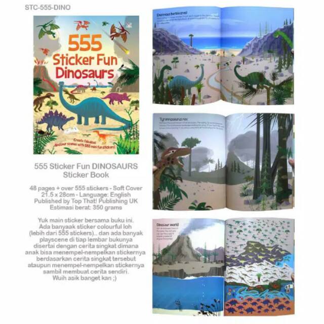 

555 sticker fun dinosaurs