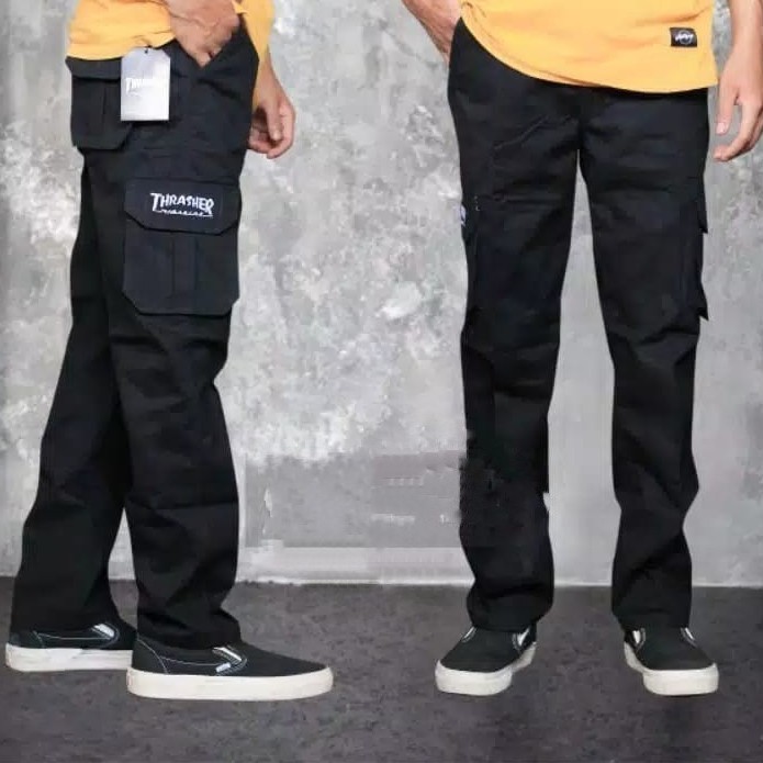 ( COD ) promo shoope cargo thrasher panjang pria murah - cargo thrasher best seller original