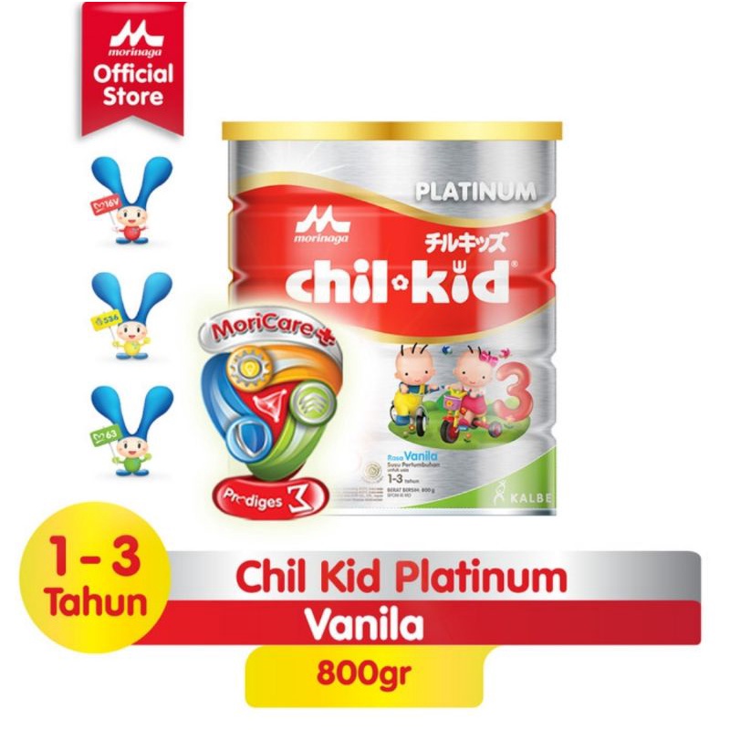 Morinaga Chil Kid Platinum Moricare+ Tahap 3 (1-3 Thn) 800gr/Susu Anak