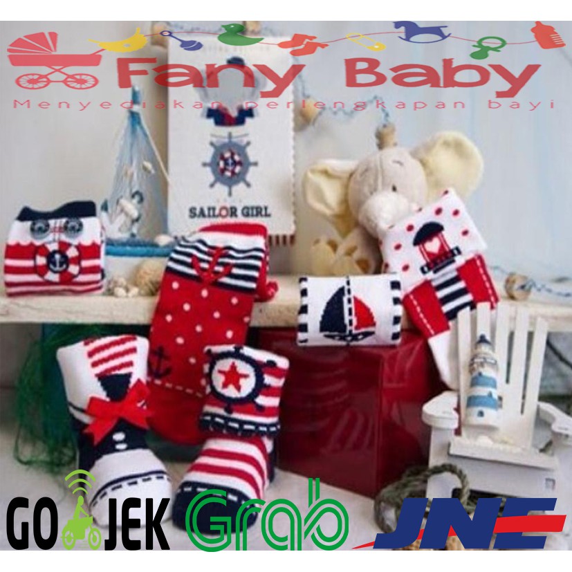 Happy Baby Socks Sailor Girl / Kaos Kaki Bayi Antislip Uk 6-12bln