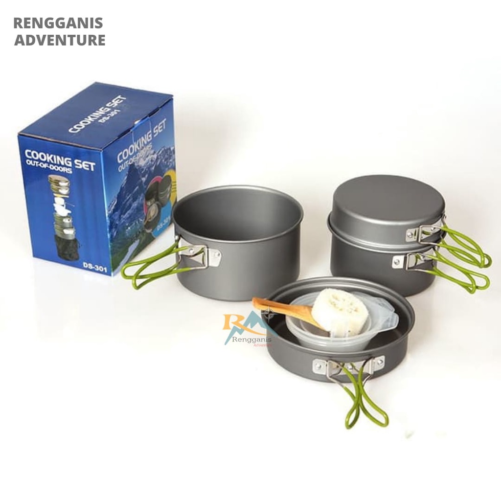 Cooking Set DS 301 COOKING SET SY 301 Komport Portable Panci Penggorengan Kemah Camping