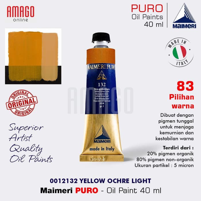 MAIMERI PURO - OIL PAINT - YELLOW OCHRE LIGHT - 40ML - M0012132