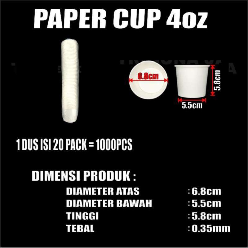 Paper Cup 8oz Hot 4oz 12oz Cup 16oz 22oz Hot n Cold Per Pack Hanya Gelas Kertas Tahan Panas SBY