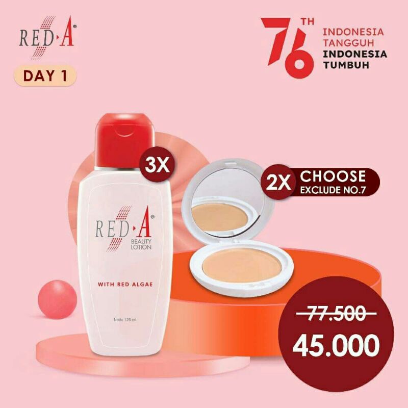 Paket Compact Powder Beauty Lotion Red A