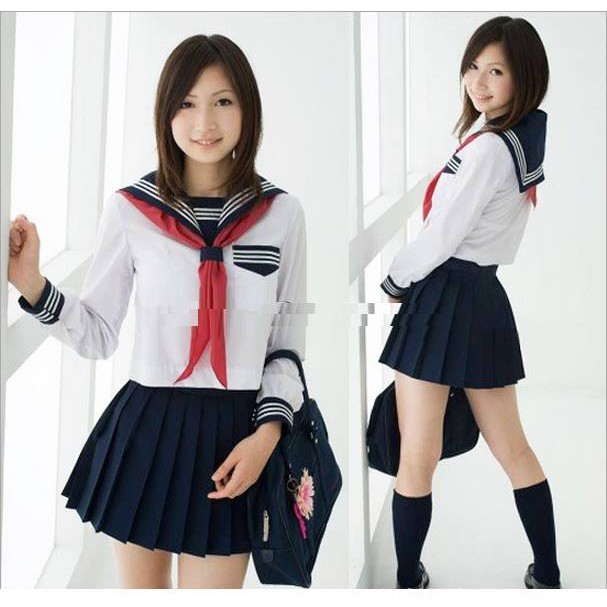 SEIFUKU 5 / SERAGAM SEKOLAH JEPANG LENGAN PANJANG PUTIH + DASI