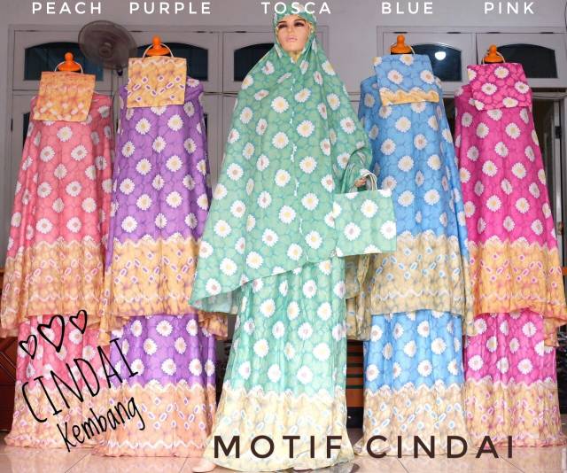 MUKENA BAHAN ADEM MOTIF BATIK SOLO SAHISTA + TAS / Alat Sholat Wanita Bahan Rayon Adem Bisa Pilih