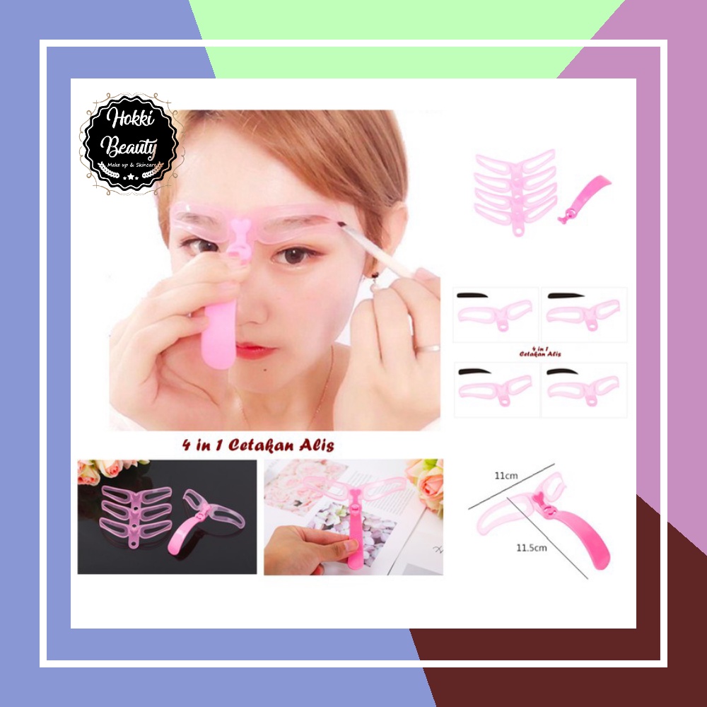 CETAKAN ALIS 4 IN 1/ EYEBROW TEMPLATE( 1 SET ISI 4 CETAKAN BEDA MODEL)