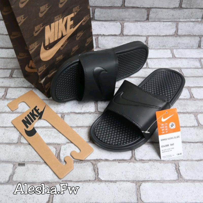 Sandal Slide Nike Bennasi Ceklis Black / Sandal Slip On Nike Bennasi Hight Quality / Sendal Terlaris