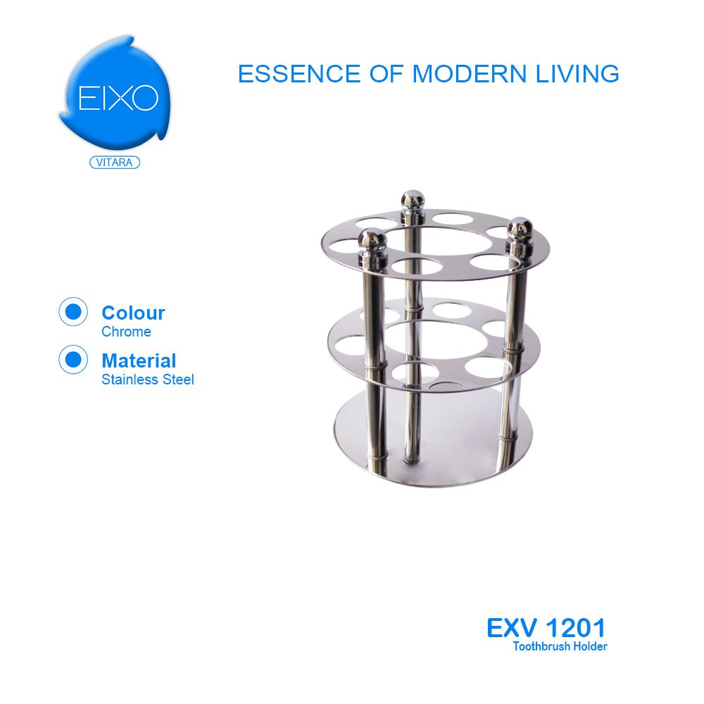 EIXO Vitara Toothbrush Holder Rak Sikat Gigi Meja Stainless