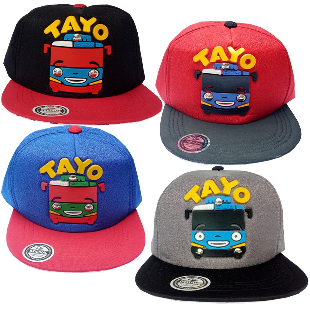 Topi Snapback Motif Tayo// Topi Hip Hop Anak2 Terlaris Dan Termurah.