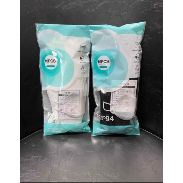 MASKER KF94 ISI 10 hitam/putih