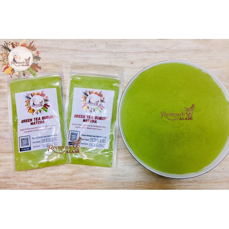 

GREEN TEA BUBUK ASLI MATCHA MURNI (100% ASLI) TEH HIJAU BUBUK ASLI BUMBU REMPAH