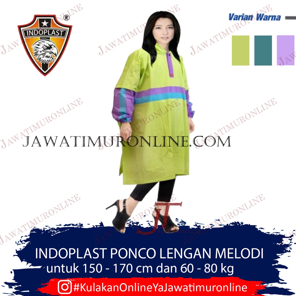 Jas Hujan Indoplast Poncho Lengan Melodi