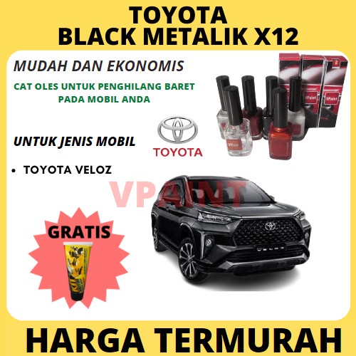 CAT MOBIL HITAM VELOZ BLACK METALIK CAT OLES PENGHILANG BARET