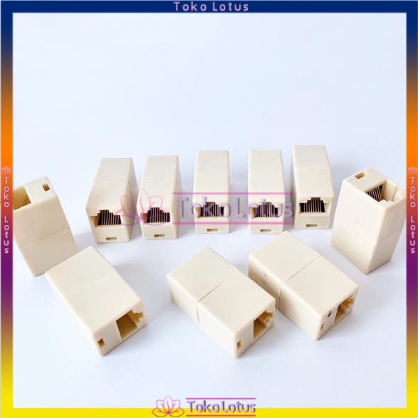 BAREL RJ45 10PCS COUPLER FEMALE TO FEMALE (BAREL RJ 45)