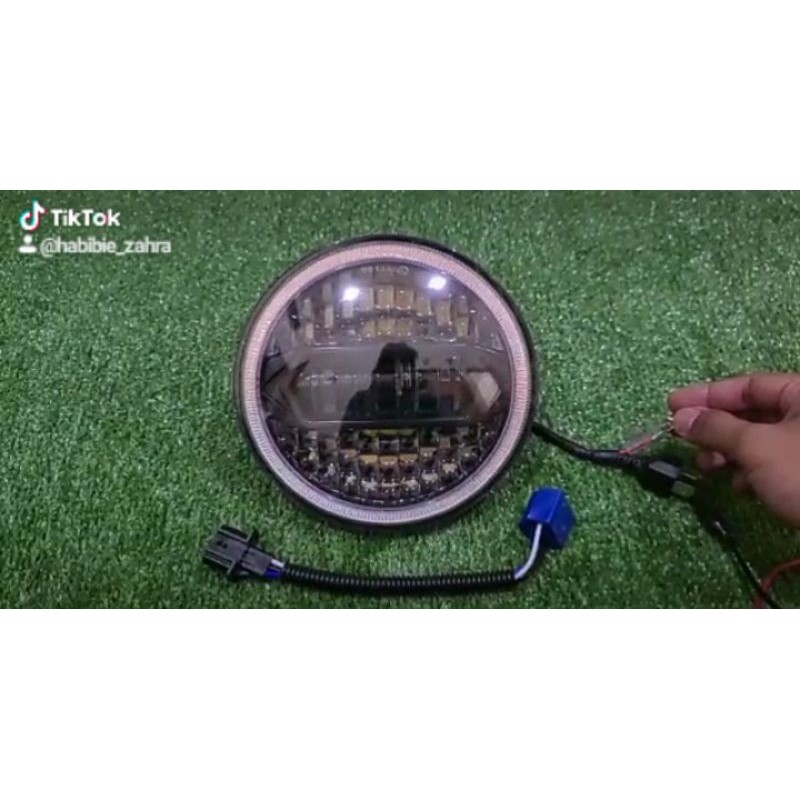 Headlamp 7 Inch Bulat Jeep Rubicon Hardtop Jimny Katana Wrangler Taft Feroza