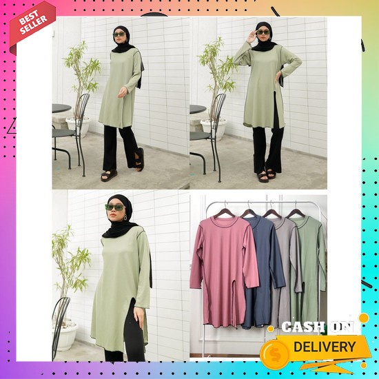 Tunik Panjang Motif Kotak Kotak Harian Flanel Import Premium Tebal Halus Wanita Busui Kekinian Terba