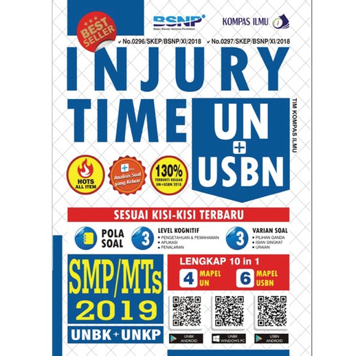 BEST SELLER ORIGINAL INJURY TIME UN&USBN SMP/MTs 2019 - KOMPAS ILMU