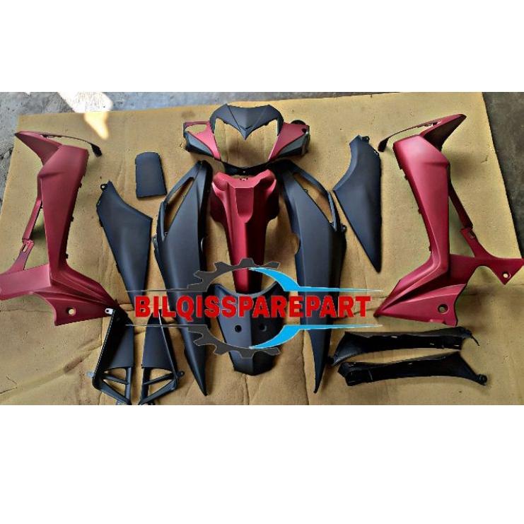 

Paling Diminati! MURAH cover full body halus supra x125 R / batman karburator merah doff
