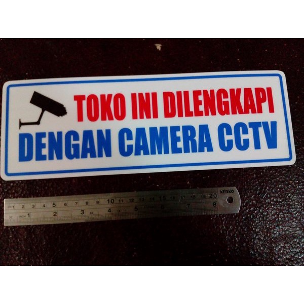 

sale signboard sign stiker tanda ADA CAMERA CCTV bahan acrylic tebal murah Limited