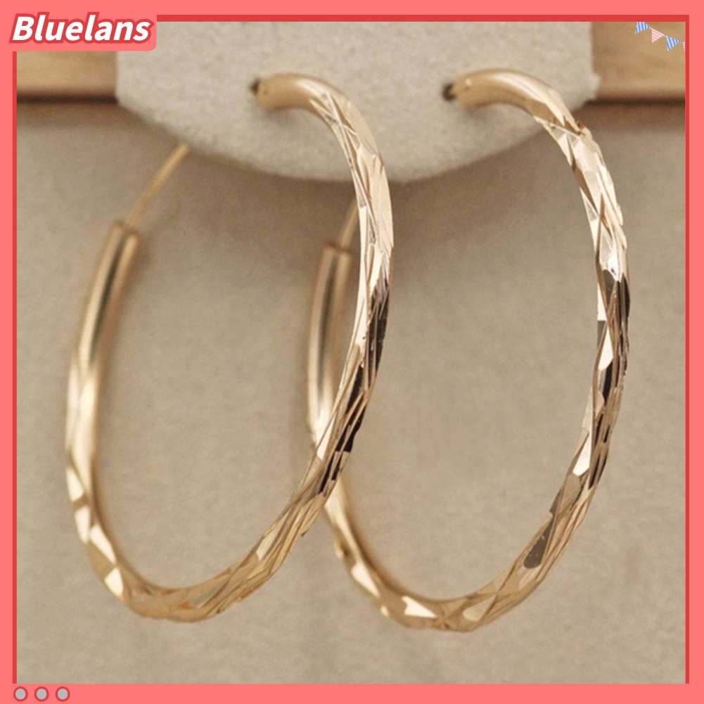 Bluelans Simple Women Big Hollow Circle Charm Hoop Huggie Earrings Banquet Jewelry Gift