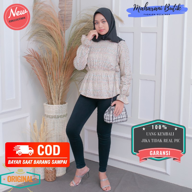 Atasan blouse pakaian wanita baju blus outfit kekinian by MAHARANI BUTIK