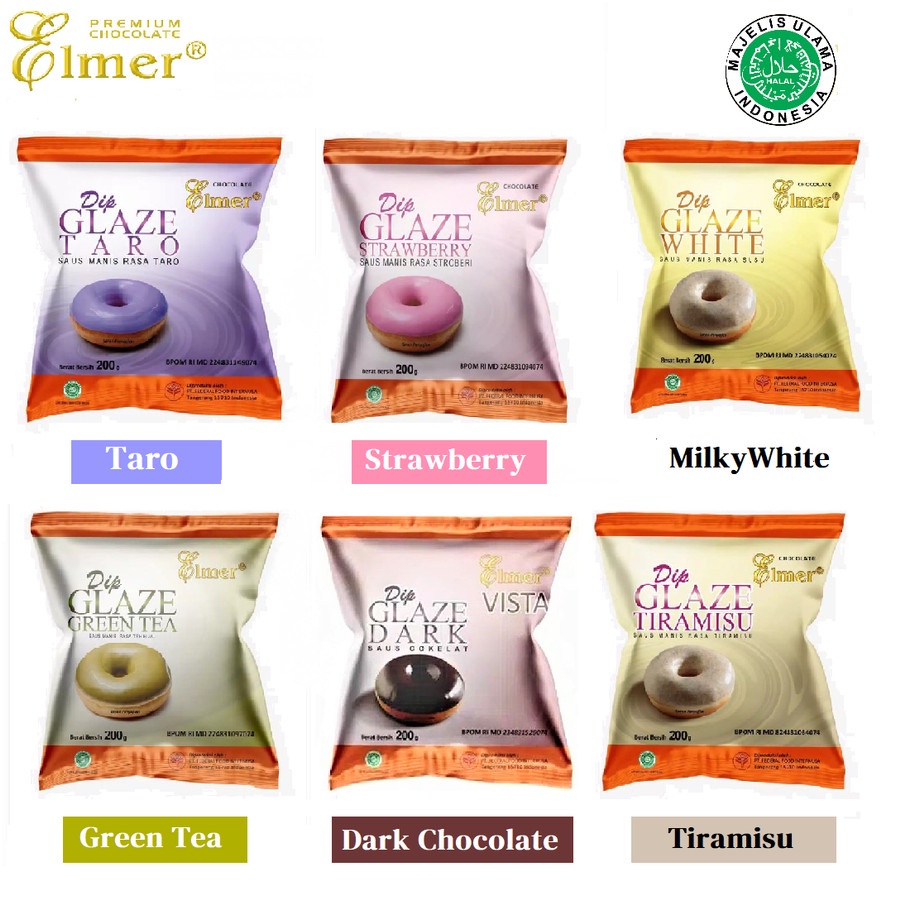

ADK DIP GLAZE ELMER 200gr / TOPPING DONAT / TOPING PISANG NUGGET