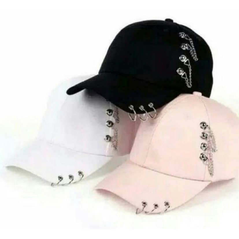 (bisa cod)Topi baseball distro/topi anting kore/TOPI K-POP wanita trendy