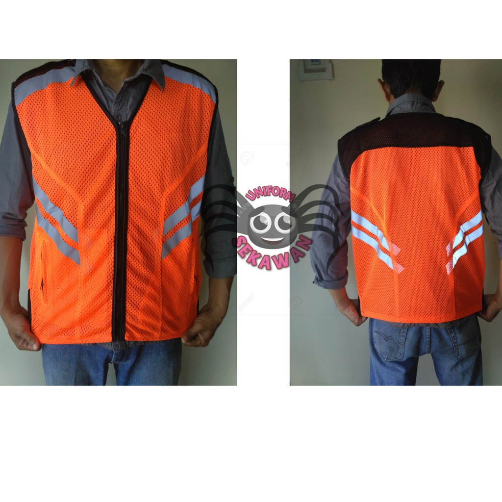 Rompi Orange Safety Proyek Jaring